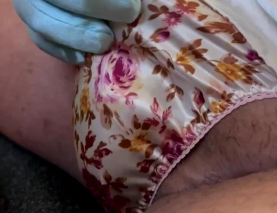 Satin Rose Sissy Thong Bulge Play
