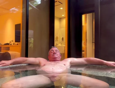 Stripping Down and Getting in the Hot Tub.