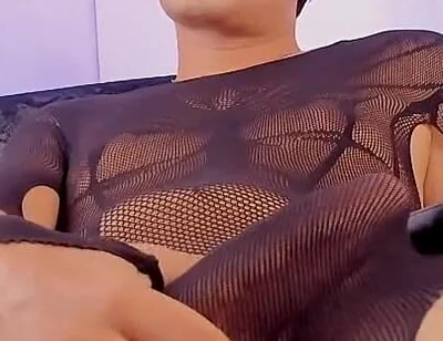 Good Boy Femboy Ken Masturbates in Tights and Asks to Be Watched