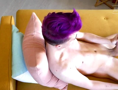 Colored Hair Twink Gets Horny