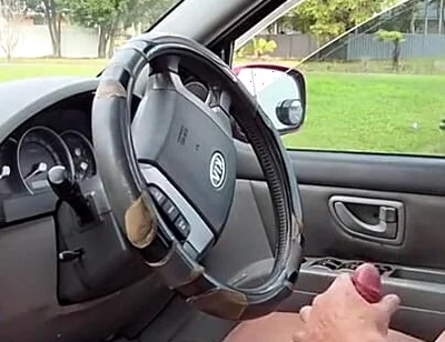 Wank off in the Car