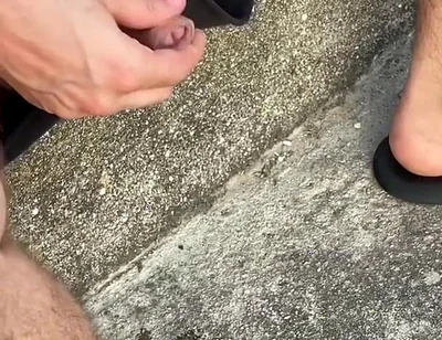 Amateur Straight Boy Lost a Bet He Has to Expose His Cock in the Street and Either Piss or Cum
