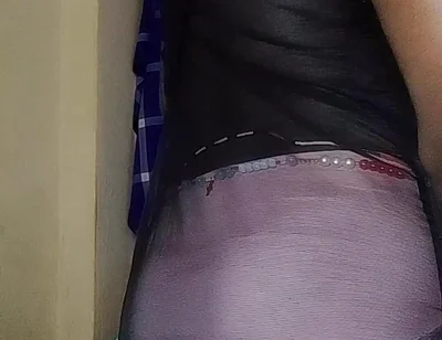 Pretty Sissy Jerks Dick and Grabs His Ass in Lingerie