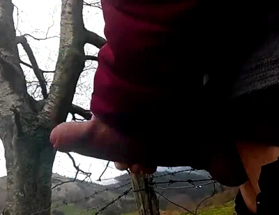 Man with a Cock Fat and Long Massages Her on the Mountain, a Goatherd Interrupted