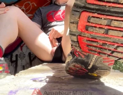 Bored Smooth Pale Boy in Sneakers