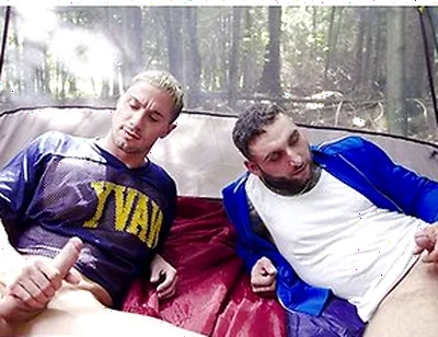 Buddies Tony Dangelo & Skyy Knox Turn Ruined Camping Trip Into Jerk Off Session