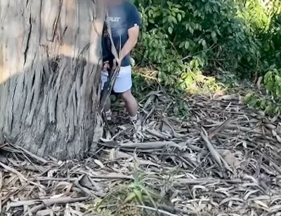 Amateur Straight Boy Caught Peeing Outdoors