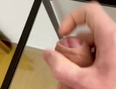Fresh Cum on a Glass Table