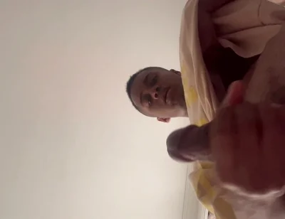 Low Angle BBC Masturbation Until Cumshot Then Lying Down Stroking Until Second Load Black20one