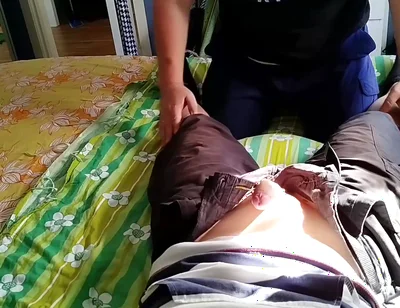 Stepdaddy Gives His Boi Full Oral Service, Part 1 Blowjob and Ball Licking