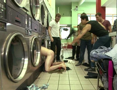 Punk Gets His Balls Stretched and His Hole Fucked by a Crowd of Men