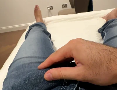 POV Solo Masturbation in Blue Jeans - Cumming in Fleshlight