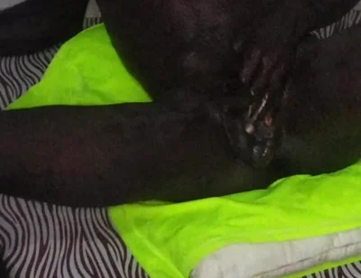 African Boy Wanking His Long BBC and Ended with Hot Cum