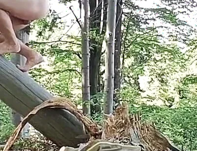 Hardcore Outdoor: Rough Handjob in Fresh Air