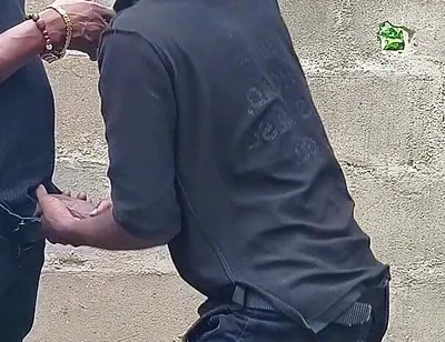 Bend Ebony Creamy Bussy in an Uncompleted Building