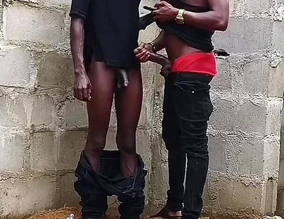 Ebony Slime Waist Got Smashed on the Wall of an Uncompleted Building Doggy