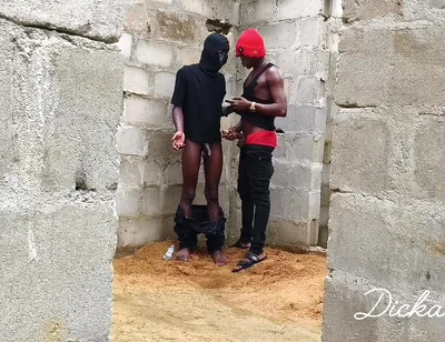 Ebony Slime Waist Got Smashed on the Wall of an Uncompleted Building Doggy