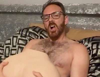 Stroking the Tip of My Big Dick with My Ass Doll