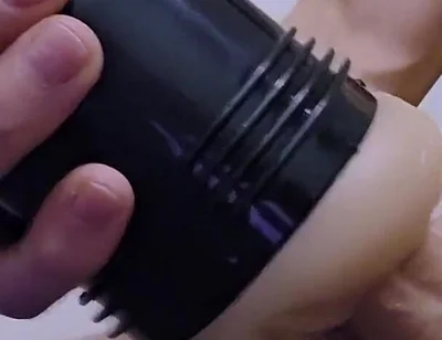 My Step Mom Big Ass Gets Me so Hard I Slide My Big Dick Into Fleshlight Cumming Multiple Times Creampie