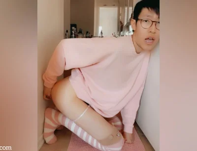 Skinny Asian Boy Loves Taking It From Behind