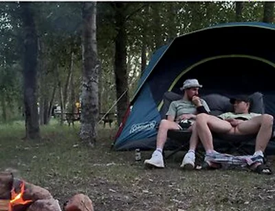 Sucking His Mushroom Head While Camping