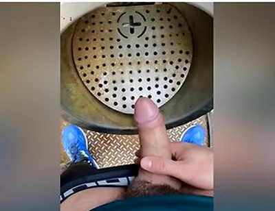 Risky Jerk-off In A Public Urinal In A Dutch Park
