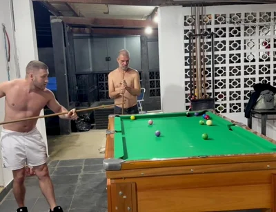 Sr Carmona and Victor Ferraz Playing Naked Billiards