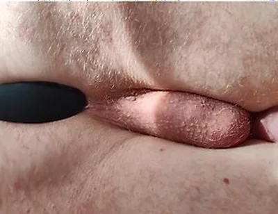 Anal Play With Silicone Butt Plug