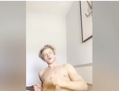 German Twink Is Jerking Off Until He