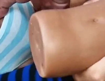 Femboy's Pussy Holes Filled with Cum From Two Huge Cocks