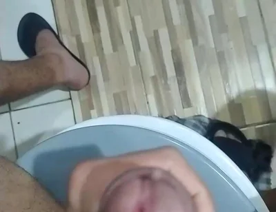 Handjob in the Bathroom
