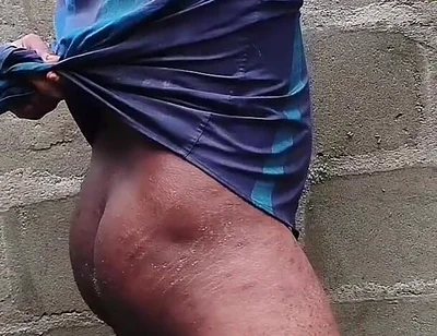 Dogging That Big African Chubby Bitch While Standing