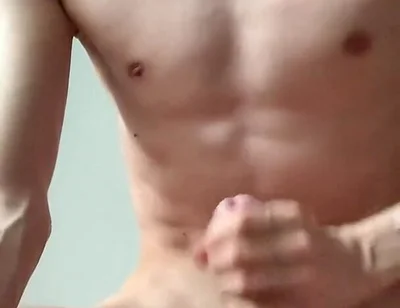 Skinny Twink Cum Whilst Kneeling