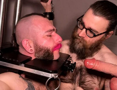 Dildo Throat Fucking and Mouth Streching in Bondage - Gay BDSM with Sir Joshua - Pervertmedia