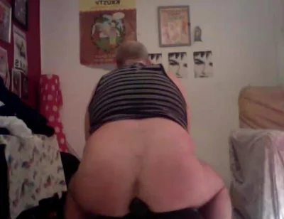 Stripping Wanking Dildo Fat Ass Pig