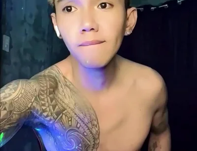 Inked Horny Twink Performed in a Live Webcam Show