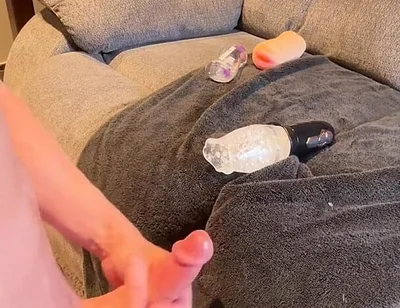 Multiple Masturbation Toys and Multiple Cumshots