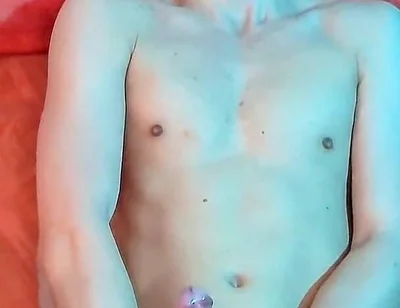White-haired Twink Masturbation Session