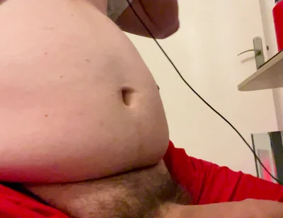 Little Chub Stroking His Thick Cock Until He Cums