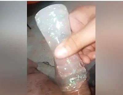 A Delicious Handjob With A Condom, And Using Slime For Greater Pleasure