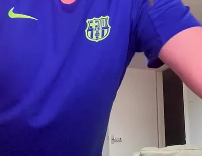 My Blue Football Shirt with Stocking on