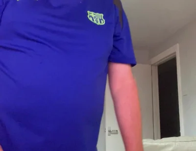 My Blue Football Shirt with Stocking on