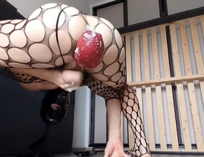 Fishnet Finish! Cum