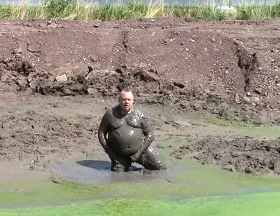 Mud Bath in Dark, Creamy Pond Mud