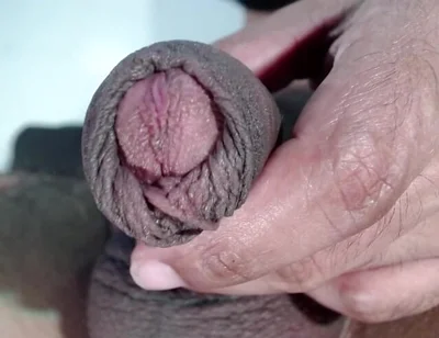 Big Black Wet Foreskin