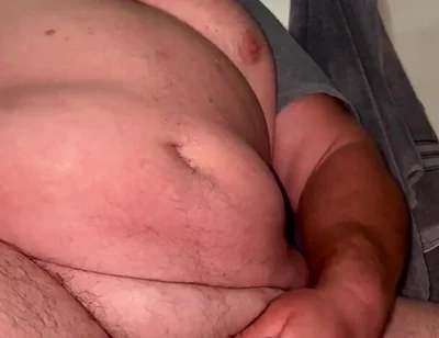 Bear Smoking and Stroking on the Toilet