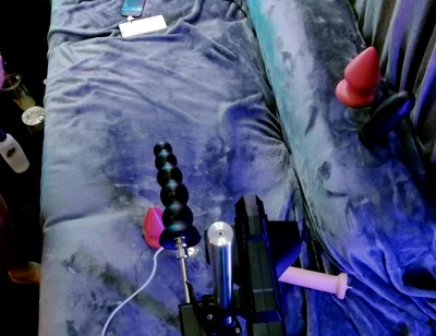 Random Stranger Controls My Fuck Machine and Destroys My Hole with Huge Anal Beads Deepest Ride and Massive Load