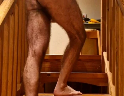 Hairy Walk up Stairs