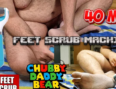 Chubby Daddy Bear Scrub His Dirty Feet