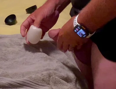 Straight Jack Into Mouth Toy Edging Cum Lube
